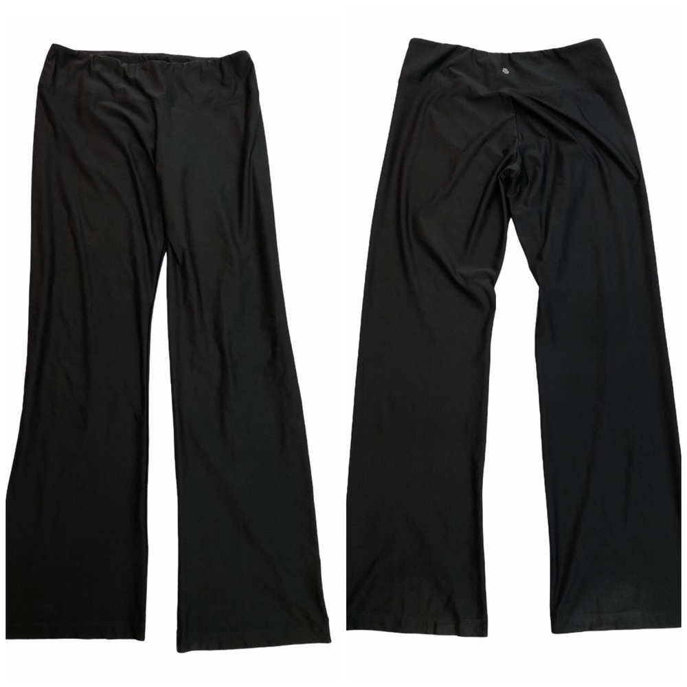Bally Womens Dark Grey Athletic Bootcut Workout Athleisure Pull On Pants Size XL